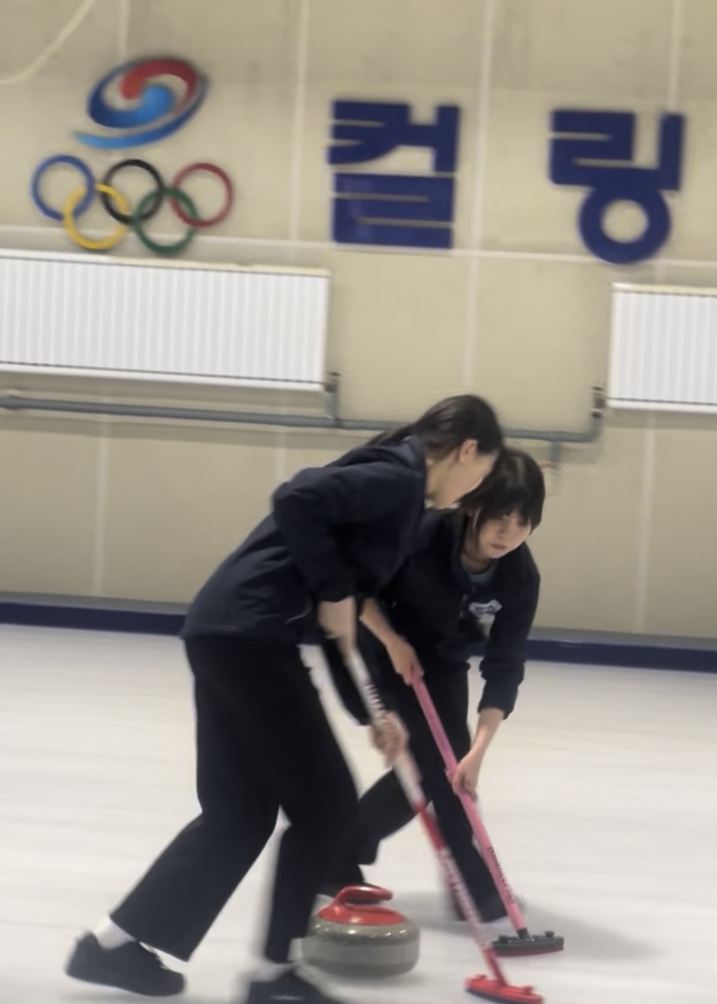 Sweeping during a shot